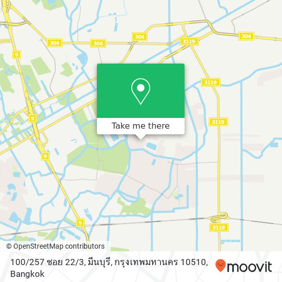 100 / 257 ซอย 22 / 3, มีนบุรี, กรุงเทพมหานคร 10510 map