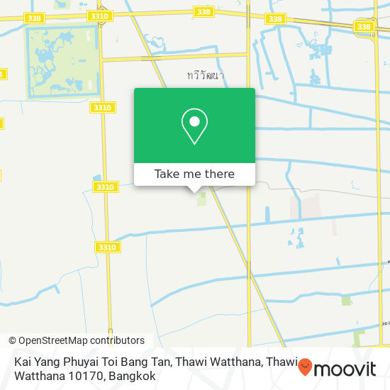 Kai Yang Phuyai Toi Bang Tan, Thawi Watthana, Thawi Watthana 10170 map