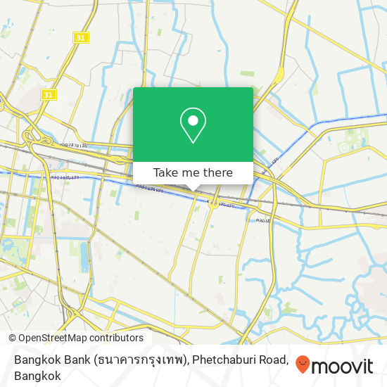 Bangkok Bank (ธนาคารกรุงเทพ), Phetchaburi Road map