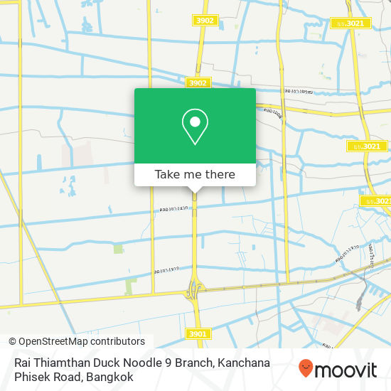 Rai Thiamthan Duck Noodle 9 Branch, Kanchana Phisek Road map