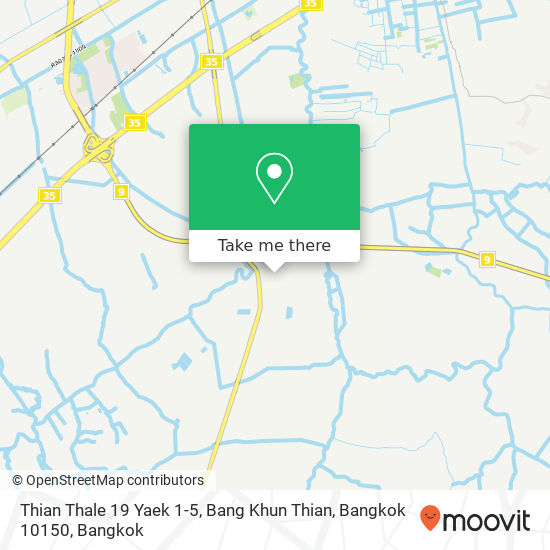 Thian Thale 19 Yaek 1-5, Bang Khun Thian, Bangkok 10150 map