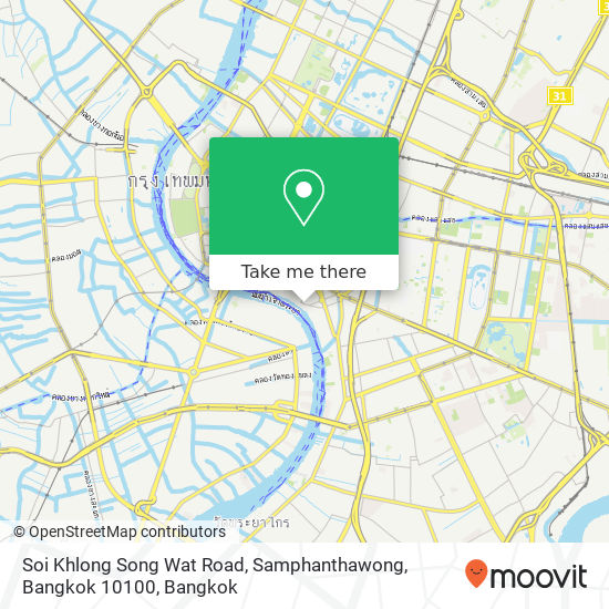 Soi Khlong Song Wat Road, Samphanthawong, Bangkok 10100 map