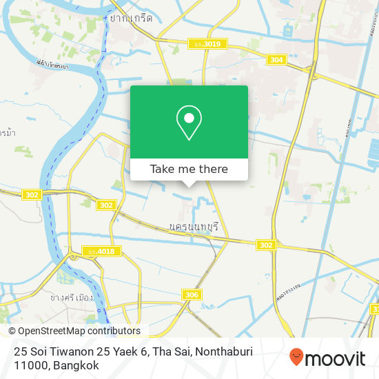 25 Soi Tiwanon 25 Yaek 6, Tha Sai, Nonthaburi 11000 map