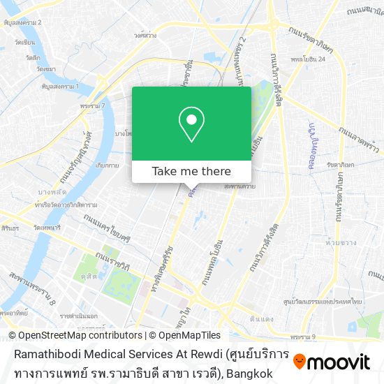 Ramathibodi Medical Services At Rewdi (ศูนย์บริการทางการแพทย์ รพ.รามาธิบดี สาขา เรวดี) map