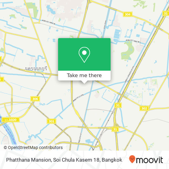 Phatthana Mansion, Soi Chula Kasem 18 map