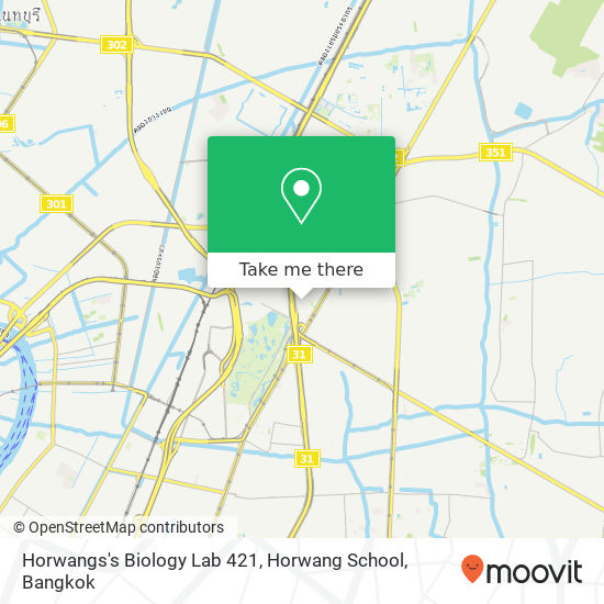 Horwangs's Biology Lab 421, Horwang School map