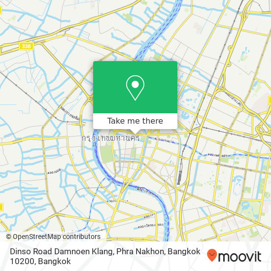 Dinso Road Damnoen Klang, Phra Nakhon, Bangkok 10200 map