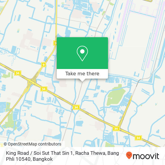 King Road / Soi Sut That Sin 1, Racha Thewa, Bang Phli 10540 map