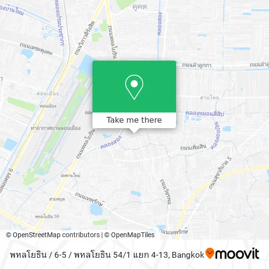 พหลโยธิน / 6-5 / พหลโยธิน 54 / 1 แยก 4-13 map