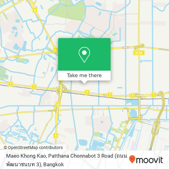 Maeo Khong Kao, Patthana Chonnabot 3 Road (ถนน พัฒนาชนบท 3) map