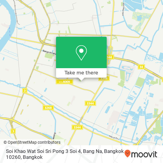 Soi Khao Wat Soi Sri Pong 3 Soi 4, Bang Na, Bangkok 10260 map