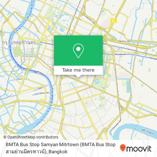 BMTA Bus Stop Samyan Mitrtown (BMTA Bus Stop สามย่านมิตรทาวน์) map