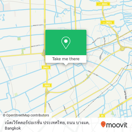 เน็ตเวิร์คคอร์ปอเรชั่น ประเทศไทย, ถนน บางแค map