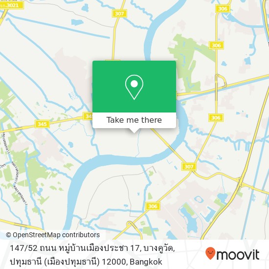 147 / 52 ถนน หมู่บ้านเมืองประชา 17, บางคูวัด, ปทุมธานี (เมืองปทุมธานี) 12000 map