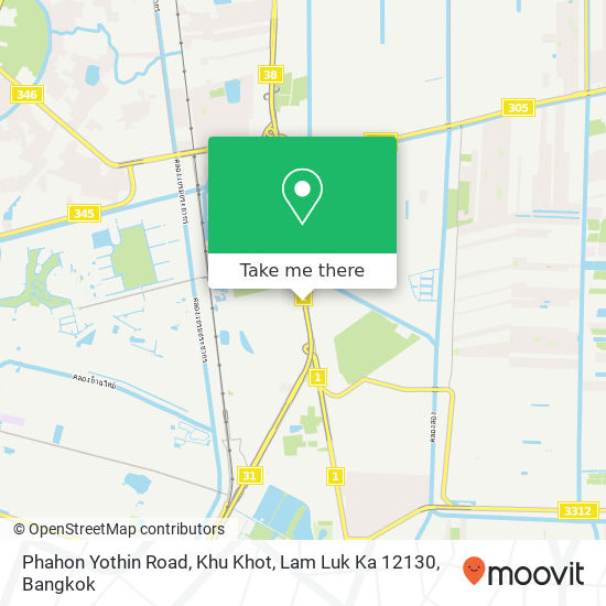 Phahon Yothin Road, Khu Khot, Lam Luk Ka 12130 map
