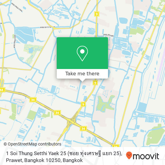 1 Soi Thung Setthi Yaek 25 (ซอย ทุ่งเศรษฐี แยก 25), Prawet, Bangkok 10250 map