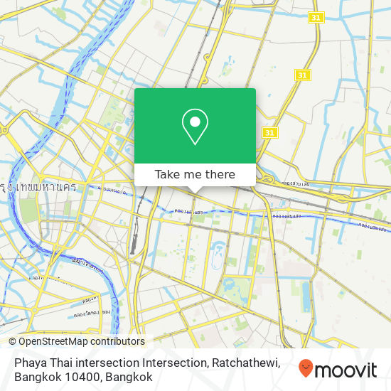 Phaya Thai intersection Intersection, Ratchathewi, Bangkok 10400 map