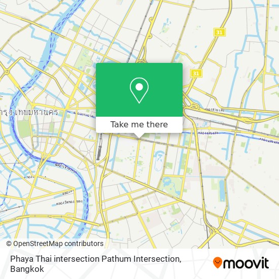 Phaya Thai intersection Pathum Intersection map