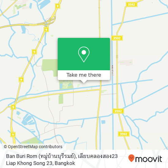 Ban Buri Rom (หมู่บ้านบุรีรมย์), เลียบคลองสอง23 Liap Khong Song 23 map