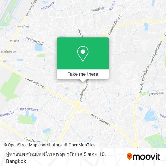 อู่ช่างนพ ซ่อมเชฟโรเลต สุขาภิบาล 5 ซอย 10 map