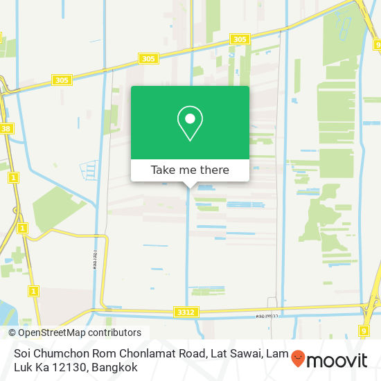 Soi Chumchon Rom Chonlamat Road, Lat Sawai, Lam Luk Ka 12130 map