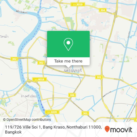 119 / 726 Ville Soi 1, Bang Kraso, Nonthaburi 11000 map
