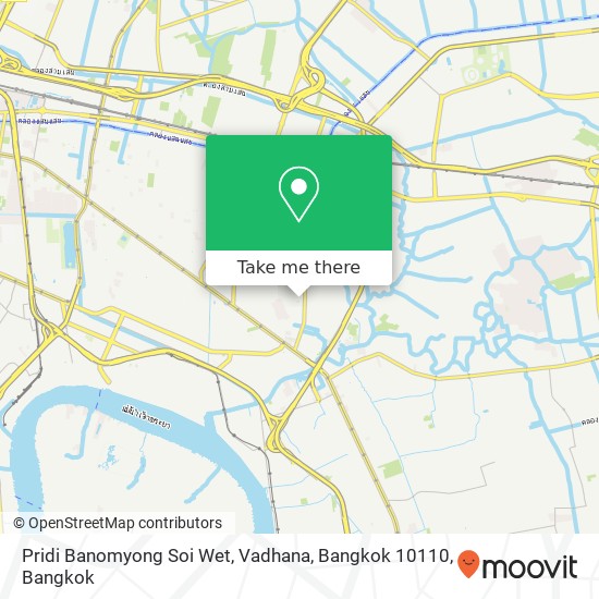 Pridi Banomyong Soi Wet, Vadhana, Bangkok 10110 map