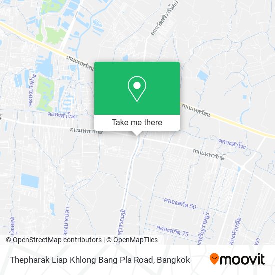 Thepharak Liap Khlong Bang Pla Road map