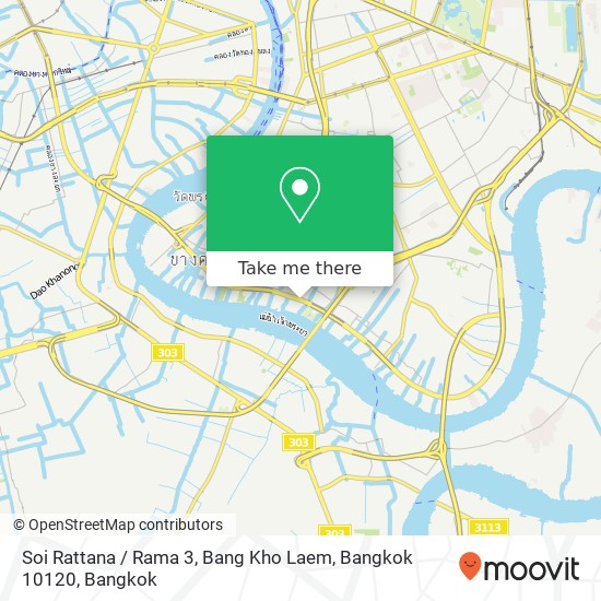 Soi Rattana / Rama 3, Bang Kho Laem, Bangkok 10120 map