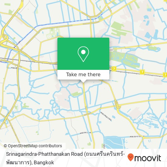 Srinagarindra-Phatthanakan Road (ถนนศรีนครินทร์-พัฒนาการ) map