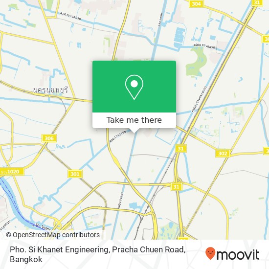 Pho. Si Khanet Engineering, Pracha Chuen Road map