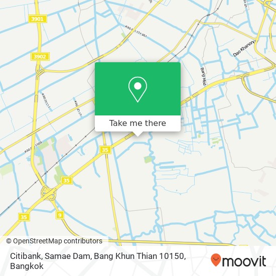 Citibank, Samae Dam, Bang Khun Thian 10150 map