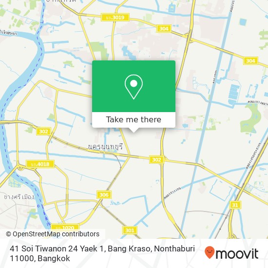 41 Soi Tiwanon 24 Yaek 1, Bang Kraso, Nonthaburi 11000 map