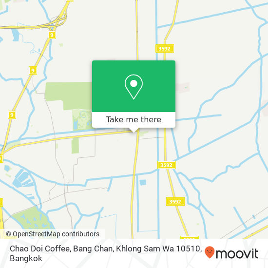 Chao Doi Coffee, Bang Chan, Khlong Sam Wa 10510 map