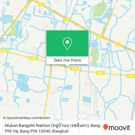 Muban Bangphli Nakhon (หมู่บ้านบางพลีนคร), Bang Phli Yai, Bang Phli 10540 map