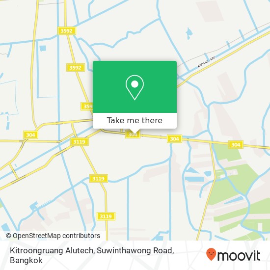 Kitroongruang Alutech, Suwinthawong Road map