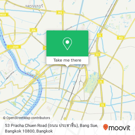 53 Pracha Chuen Road (ถนน ประชาชื่น), Bang Sue, Bangkok 10800 map