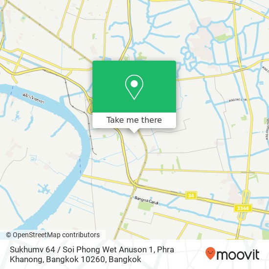 Sukhumv 64 / Soi Phong Wet Anuson 1, Phra Khanong, Bangkok 10260 map
