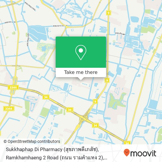 Sukkhaphap Di Pharmacy (สุขภาพดีเภสัช), Ramkhamhaeng 2 Road (ถนน รามคำแหง 2) map