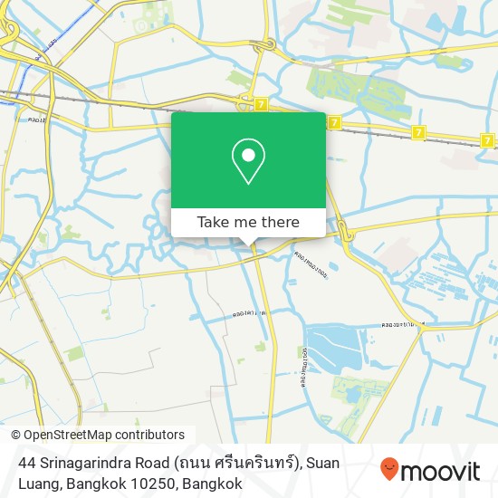 44 Srinagarindra Road (ถนน ศรีนครินทร์), Suan Luang, Bangkok 10250 map