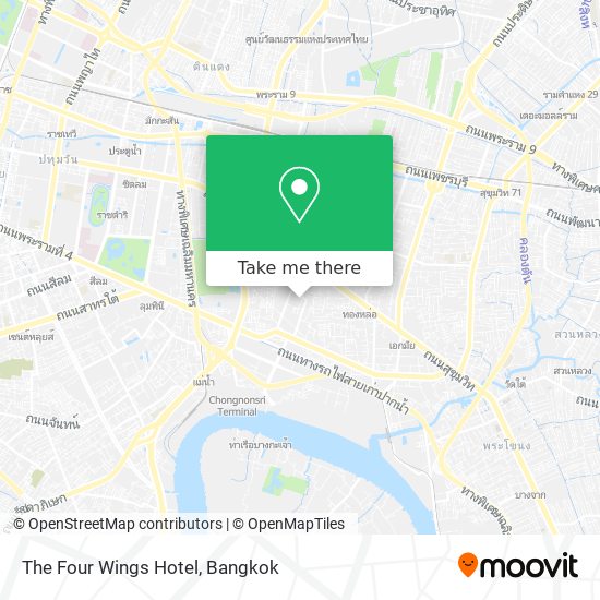 The Four Wings Hotel map