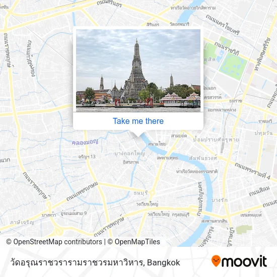 วัดอรุณราชวรารามราชวรมหาวิหาร map