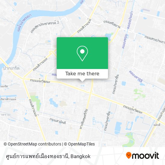 ศูนย์การแพทย์เมืองทองธานี map