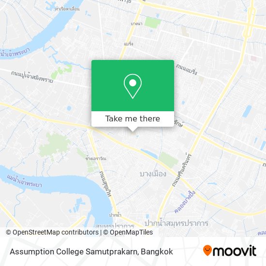 Assumption College Samutprakarn map