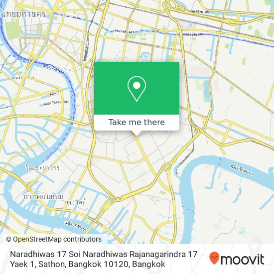 Naradhiwas 17 Soi Naradhiwas Rajanagarindra 17 Yaek 1, Sathon, Bangkok 10120 map