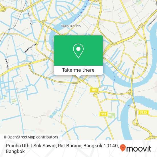 Pracha Uthit Suk Sawat, Rat Burana, Bangkok 10140 map