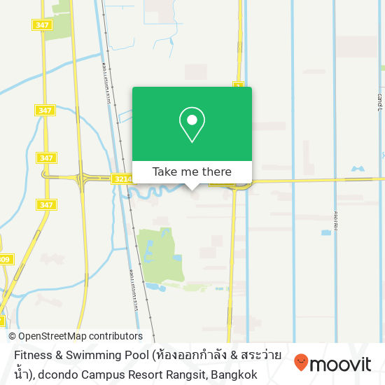 Fitness & Swimming Pool (ห้องออกกำลัง & สระว่ายน้ำ), dcondo Campus Resort Rangsit map