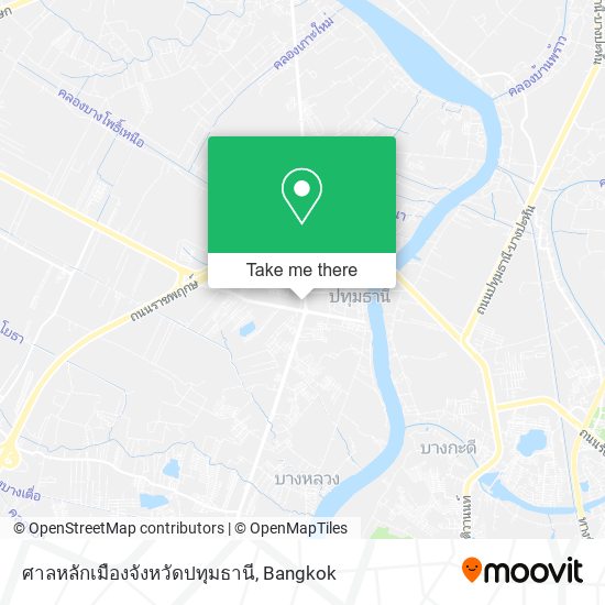 ศาลหลักเมืองจังหวัดปทุมธานี map