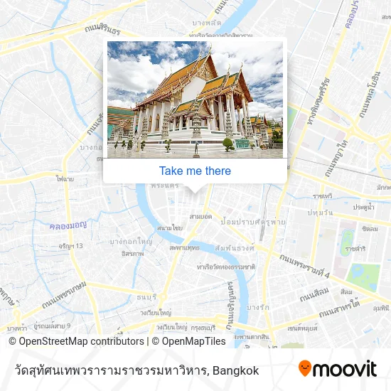 วัดสุทัศนเทพวรารามราชวรมหาวิหาร map