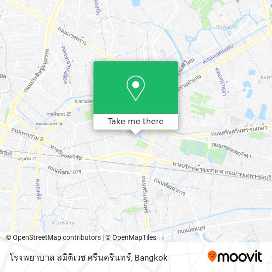 โรงพยาบาล สมิติเวช ศรีนครินทร์ map